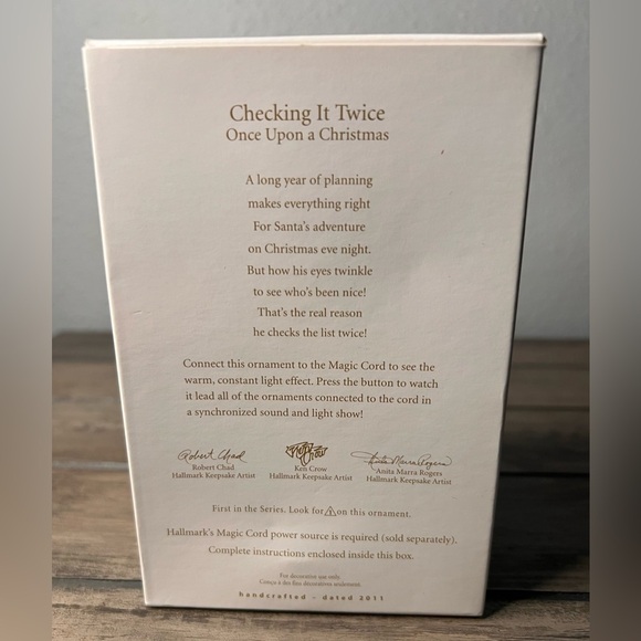 Hallmark NEW 2011 “Checking IT Twice” - Once Upon A Christmas Series #1 ornament - Picture 12 of 12